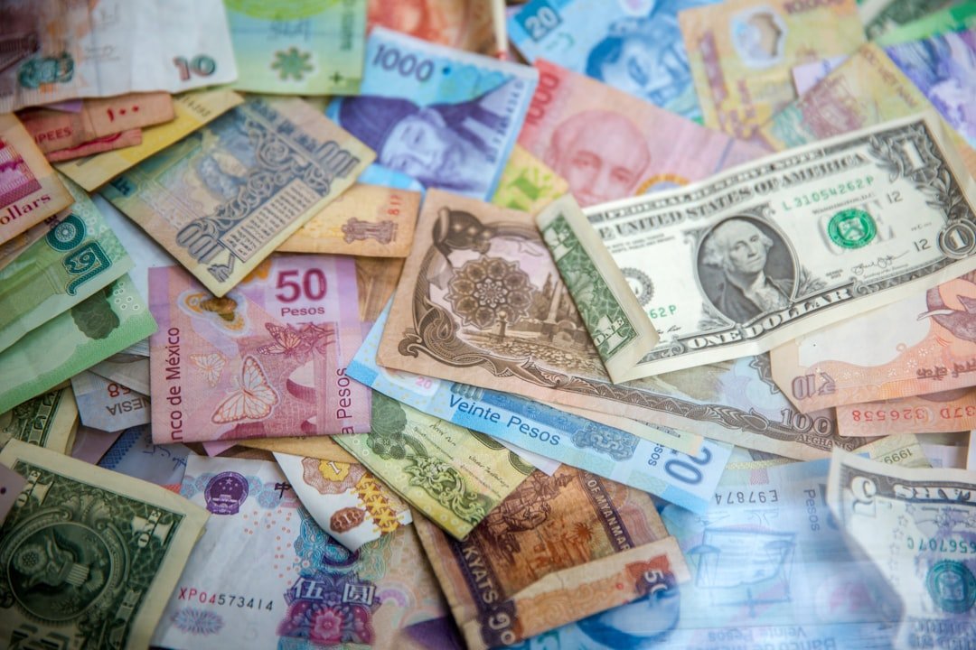 Banknotes of different currencies