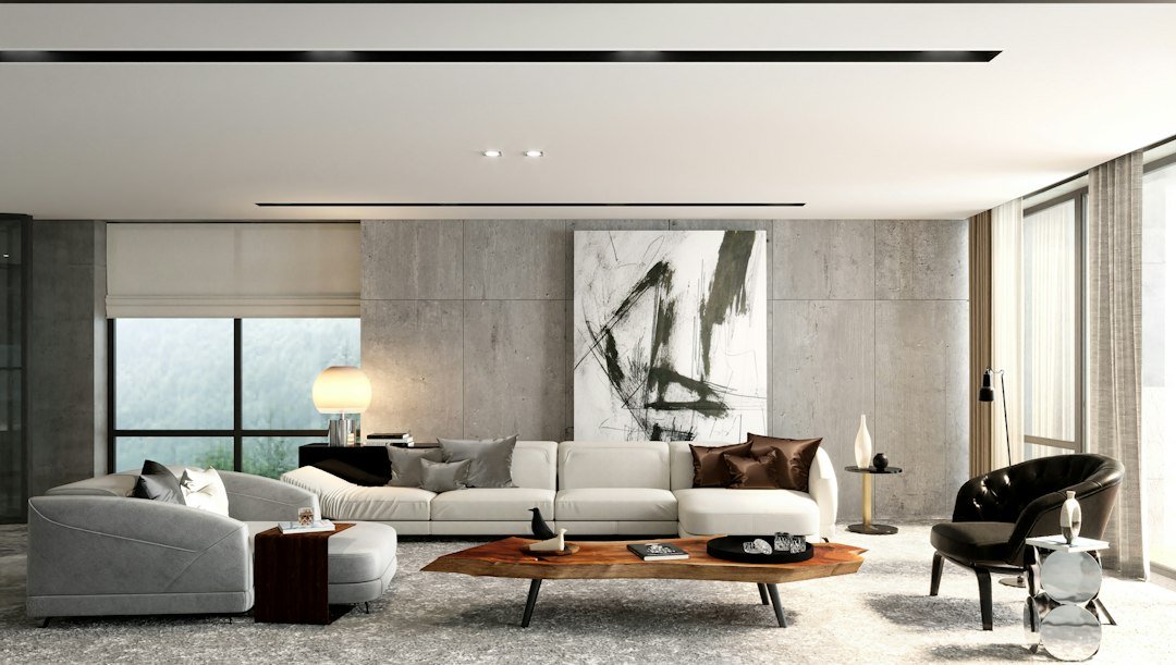Styled modern living room interior